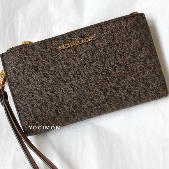 MICHAEL KORS PVC Double Zip WRISTLET WALLET PURSE - Picture 2 of 12